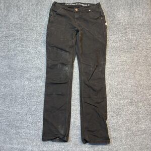 Dovetail Workwear Pants Womens 8 Black Carpenter Straight Leg Stretch Workwear